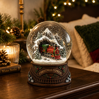 Globe à neige de Noël personnalisé, peint à la main, en résine, avec scène, cadeau, décoration de bureau, souvenir de vacances