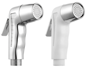 Pulvérisateur <span class=keywords><strong>de</strong></span> bidet manuel en plastique avec inverseur, écologique, sortie d'eau unique, utilisation hôtelière, pression d'eau réglable, installation facile - Product Image 1