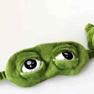 搞笑眼罩悲伤青蛙表情创意遮光卡通眼罩