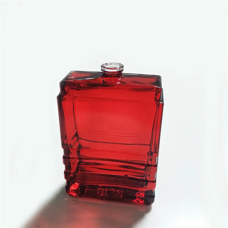 Botella de Perfume de cristal de lujo, rectangular, vacía, para uso femenino, 100ml