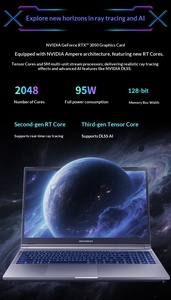 Ordinateur portable de jeu Mechrevo Kuangshi 15 flambant neuf, Intel Core I5-13420H, avec carte graphique dédiée GeForce RTX <span class=keywords><strong>3050</strong></span>, 144 Hz, 1080p - Product Image 5