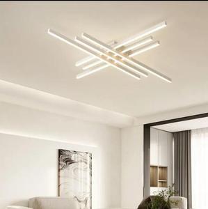 New Arrival Modern LED Ceiling Lamp Linear Dimmable Gold Oval Fixture for Living <b>Room</b> 220V <b>AC</b> with Switch Control Acrylic Cover - Product Image 3