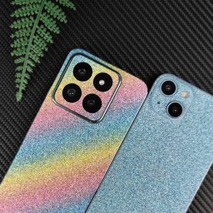 ग्रेड 5 ए फैक्ट्री 15 एचडी स्पष्ट 2.5d ग्लिटर डायमंड बैक कवर स्टिकर फिल्म सुरक्षात्मक मोबाइल फोन कार और जीपीएस की खाल - Product Image 3