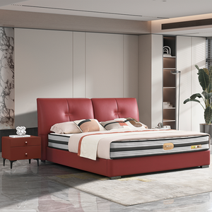 Cama Inteligente de Almacenamiento con Estructura de Acero y Madera de 10cm, <span class=keywords><strong>Tapizada</strong></span> y Suave, Capacidad de Peso de 450KG, Silenciosa, para Dormitorio y Apartamento - Product Image 2