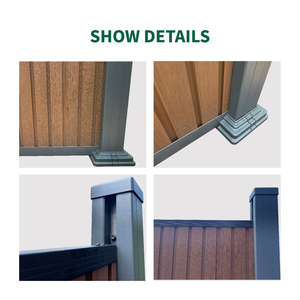 Chất lượng hàng rào trang trí gỗ hạt nhựa bảng điều chỉnh thấp chi phí cầu thang lan can nhôm cho lưới hồ bơi hàng rào - Product Image 4