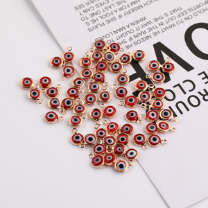 Amuletos de Ojo Turco de Moda, Aleación de Zinc, Colores Aleatorios, Engaste de Bisel para Accesorios de Joyería DIY, Unisex - Product Image 3