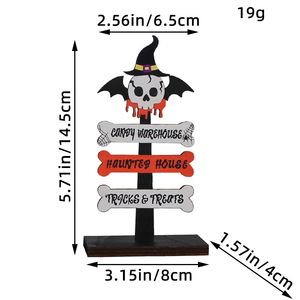 Decorazioni in Legno per Halloween, Accessori per Tavolo a Tema Fantasma, Vendita all'Ingrosso - Product Image 4