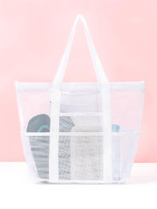 Bolsas de Playa de Gran Capacidad con Logotipo Personalizado al por Mayor, Accesorios de Playa, Bolsa de Viaje, Bolsa de Natación, <span class=keywords><strong>Bolso</strong></span> de Playa de Malla - Product Image 4