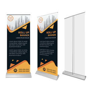 Stand Display Gulung Portabel dengan Alas Lebar, Rangka Aluminium, Spanduk Cetak Modis untuk Iklan Kosmetik, Pameran, dan Promosi - Product Image 4