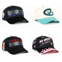 Casquettes de baseball personnalisées en gros à 5 panneaux avec doublure en satin, broderie personnalisée, logo, casquette de baseball de haute qualité pour l'extérieur, chapeaux à barbes
