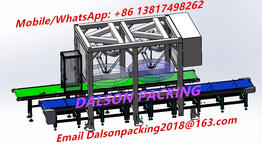 Pick and place machine spider packer delta arm bags carton packing machine