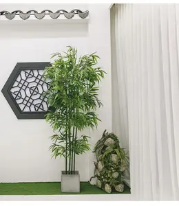 Realistische Fake Bamboe Hot Selling Kunstmatige Bamboe Boom Voor Indoor Tuin Decoratie