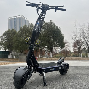 Vente en gros de trottinettes électriques 11 pouces avec contrôle par application, déverrouillage NFC/mot de passe, batterie au lithium 72V 30AH 40AH, double moteur - Product Image 1
