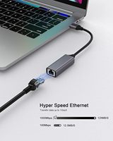 Adaptor Internet Gigabit Ethernet SYONG USB 3.0 ke 10/100/1000 Gigabit, Kompatibel untuk Laptop, Tablet, PC Windows 11/10/8, MacOS