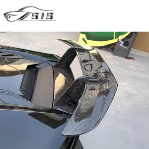 LAM Lp610 Forged Carbon Fiber Material Trunk Spoiler For Lp610 V Style Car Auto Rear Wing Back Boot Wings Tail Exterior Parts