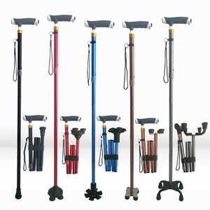 Bâton de marche pliable en alliage d'aluminium Yingda, léger, réglable en hauteur, avec embout en caoutchouc pour une utilisation en extérieur - Product Image 5