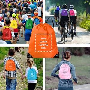 กระเป๋าเป้สะพายหลังแบบมีเชือกผูกสำหรับกีฬา พิมพ์ลายโลโก้ตามสั่ง ขายส่ง สำหรับงานโปรโมชั่น - Product Image 4