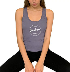 Débardeur court ajusté en coton et élasthanne pour femme, personnalisé avec impression DGT, vente en gros OEM, idéal pour l'été - Product Image 2