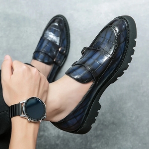 Mocasines de Moda para Hombre, Zapatos de Vestir con Punta Puntiaguda, Suela Gruesa, Zapatos de Fiesta y Oficina de Tendencia, Oxfords Casuales de Cuero Genuino - Product Image 6
