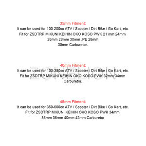 บูตอะแดปเตอร์ท่อร่วมไอดีสำหรับ PWK 21มม. 24มม. 26มม. 28มม. 30มม. 34มม. 36มม. 38มม. 40มม. 42มม. Carb ATV สกู๊ตเตอร์เดิร์ทไบค์ - Product Image 6