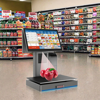 Báscula de Pesaje con IA Veidt, Impresión de Etiquetas con Código de Barras, Pantalla Táctil Dual, API en Red, Báscula OEM para Supermercados y Carnicerías, Modelo SPL
