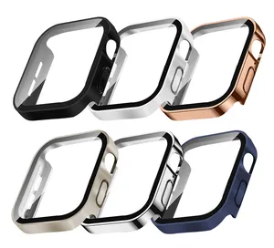 New Arrival Straight Edge Wasserdichtes Uhrengehäuse mit gehärtetem Glas für Apple Watch S6 S7 S8 Ultra