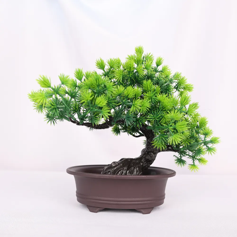 Tanaman pot Resin pinus, dekorasi meja kantor, tanaman pot meja makan luar ruangan Bonsai