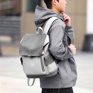 Laptop <b>Backpack</b> 20-35L <b>Large</b> Capacity Unisex Solid Color Computer Interlayer For Travel Business College Students - Product Image 3