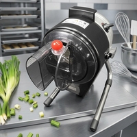 Coupe-oignon électrique de comptoir SS, trancheuse à ciboulette réglable, nettoyage facile, compatible 110V/220V, garantie 1 an sur les pièces
