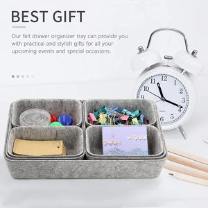 Contenitori per <span class=keywords><strong>cassetti</strong></span> in feltro da 7 pezzi vassoi in feltro <span class=keywords><strong>divisori</strong></span> per <span class=keywords><strong>scrivania</strong></span> - Product Image 4