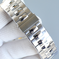 Hochwertige Herren Automatik-Mechanikuhr Quadratisch mit Smaragd-Einlage Edelstahlgehäuse Business Casual Uhr