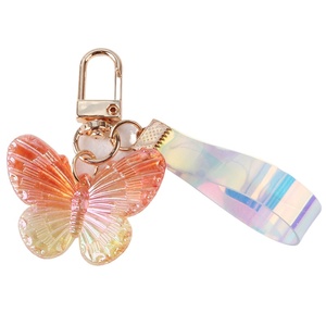 Llavero de Mariposa de Cristal de Anime Hecho a Mano, Acrílico 3D, Colorido y Ligero, con <span class=keywords><strong>Clip</strong></span> para Cinturón y Accesorio para Bolsa - Product Image 4