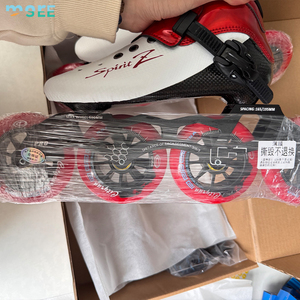 SeeMore, zapatos de Patinaje de Velocidad de fibra de carbono profesionales de alta calidad, patines de velocidad de 4 ruedas de PU de 110m de alto rebote - Product Image 3