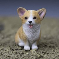 Ornement de chien au design personnalisé Corgi Sculpture Figurine Jouet pour Décoration Commémorative
