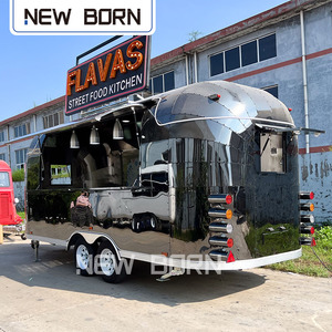 Tam Catering donanımlı mobil kahve Bar römorkları gıda kamyon Hot Dog sepeti paslanmaz çelik gıda römork - Product Image 2