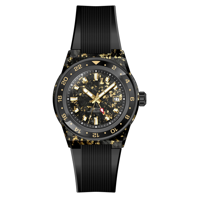 NH34 Automatic Mechanical Watch Damascus Steel Sapphire Crystal Analog 20 Bar Water Resistant Luminous Fashion Luxury Business