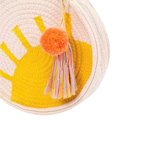 Bolso Tote vintage de algodón orgánico con borla de pompón Patrón de ganchillo hecho a mano Bolso de verano de bajo precio de Vietnam - Product Image 6