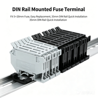 Bloc de bornes de fusibles de type rail DIN UK5 HES1 UK5RD 4 mm² gris ignifuge, connecteur de fusibles électriques