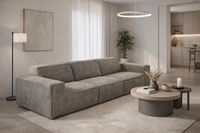 Sofá Seccional de Terciopelo Negro Gris, Sofá Comprimido de Tres Plazas Reclinable, Decoración Contemporánea para el Hogar, Asientos Elegantes y Confortables