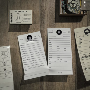 끈 및 스터브가있는 번호가 매겨진 수리 태그 일련 번호가있는 종이 의류 태그 9*19 cm 이동식 바닥 - Product Image 4