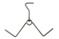 2 Pièces Collier de rôtissoire rond en acier inoxydable de 22 mm pour agneau et porc