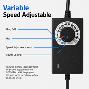 High Quality WKH 9733H DC 12V 2.94A Portable Cooler Fan 97mm Variable Speed Controller Outdoor Cooking Fan Barbecue <strong>air</strong> Blower - Product Image 5