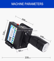 Imprimante jet d'encre portable 50,8 mm pour emballage carton, pistolet d'impression, machine de codage de date et de numéro de lot, supporte la personnalisation - Fournisseur d'usine
