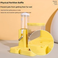Distributeur automatique de nourriture pour hamster, bouteille d'eau et bol à nourriture multifonction 2-en-1, matériau PP, utilisation en intérieur