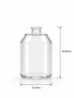 Flacon de parfum en verre de luxe de 50 ml avec pulvérisateur à pompe personnalisé en couleur avec marquage à chaud, service OEM/ODM de haute qualité