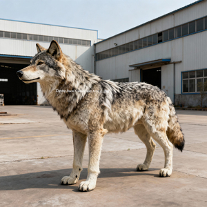 Tùy chỉnh animatronic Sói thực tế di chuyển mô hình động vật cho công viên Chủ Đề Ngôi Nhà Ma Ám phim Prop & động vật hoang dã triển lãm - Product Image 1
