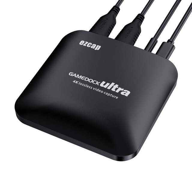 Ezcap326C 4K30 Game Capture Card USB 3.1 Type-C Video Grabber with 4K HDR Pass-Through for PS5 Switch Xbox Live Streaming