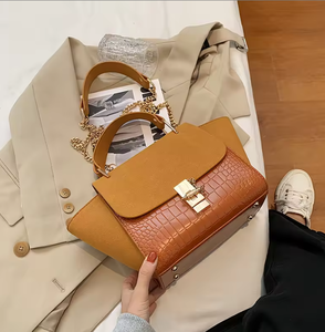 Casual shoulder crossbody bag with button closure, durable and portable, new elegant <b>handbag</b> tote bag - Product Image 5