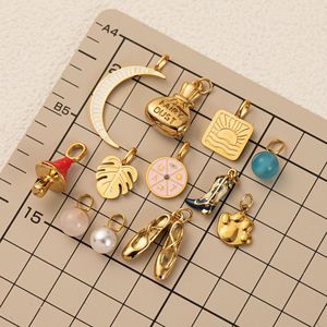 Botas de vaquero más vendidas, zapatos de baile, patas de oso, abalorios de pulsera de acero inoxidable chapados en oro de 18 quilates para la fabricación de joyas - Product Image 2