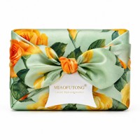 Savon Artisanal Parfumé à l'Huile Essentielle de Rose 200g, Emballage Soie, Savon Cadeau de Luxe, Nettoyant Doux Hydratant, Personnalisation OEM ODM